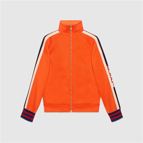 orange gucci track jacket|Gucci double gg track jacket.